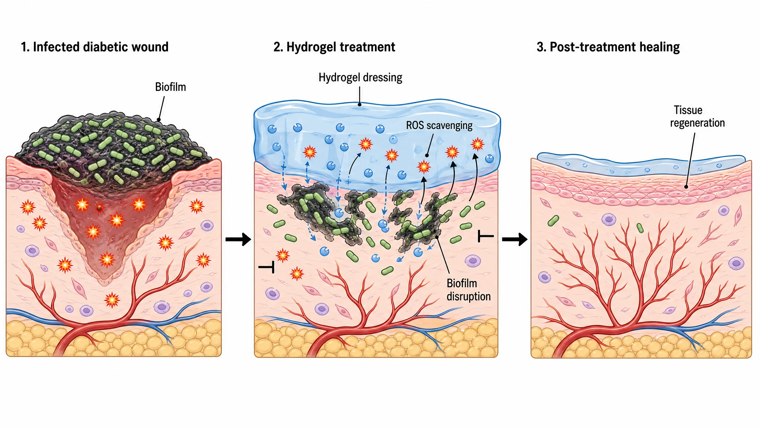Graphical abstract example: Hydrogel wound dressings