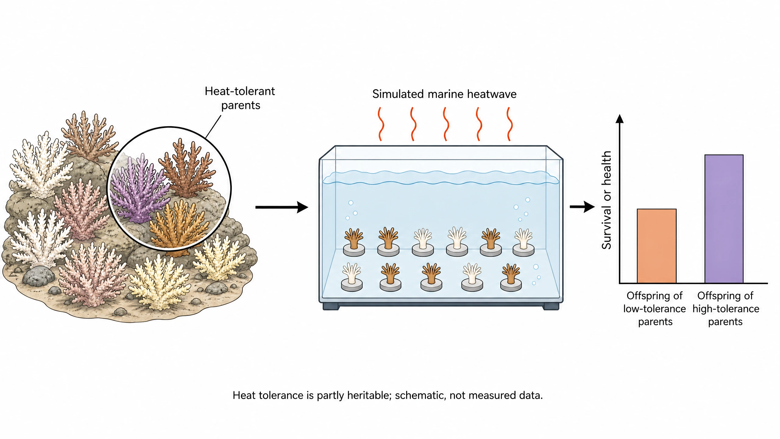 Graphical abstract example: Coral heat tolerance