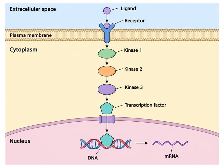 Cell signaling pathway research figure